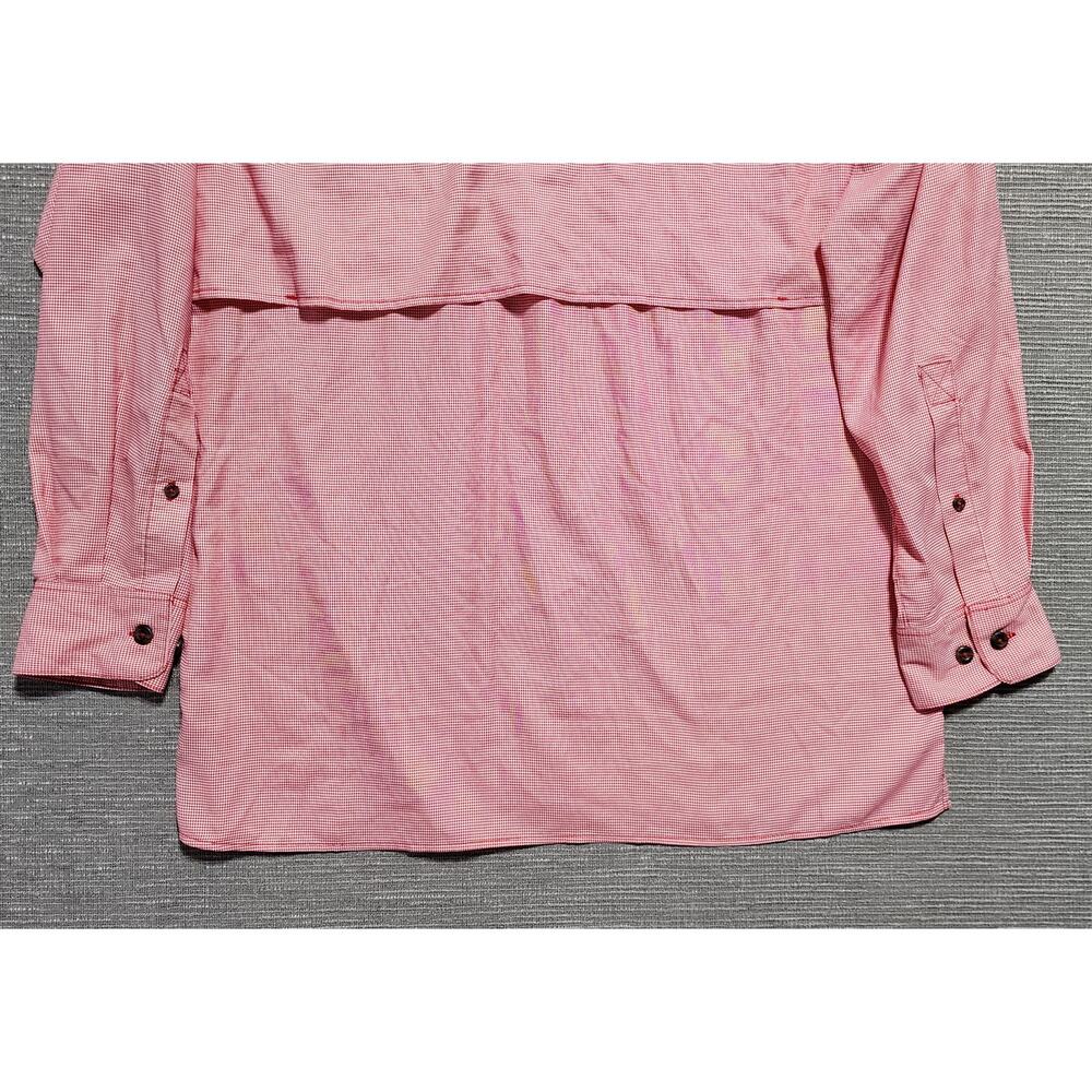 Magellan‎ Outdoors Men’s Fishing Shirt Long Sleeve Button Front Red White Small - Picture 12 of 12